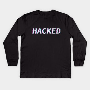 Hacked Glitch Kids Long Sleeve T-Shirt